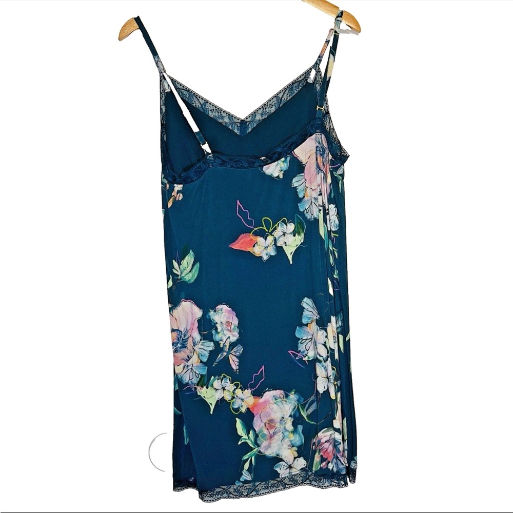 Soma Large Cool Nights Floral Lace Nightie Slip Dress Sexy Comfort Romantic - Picture 2 of 11